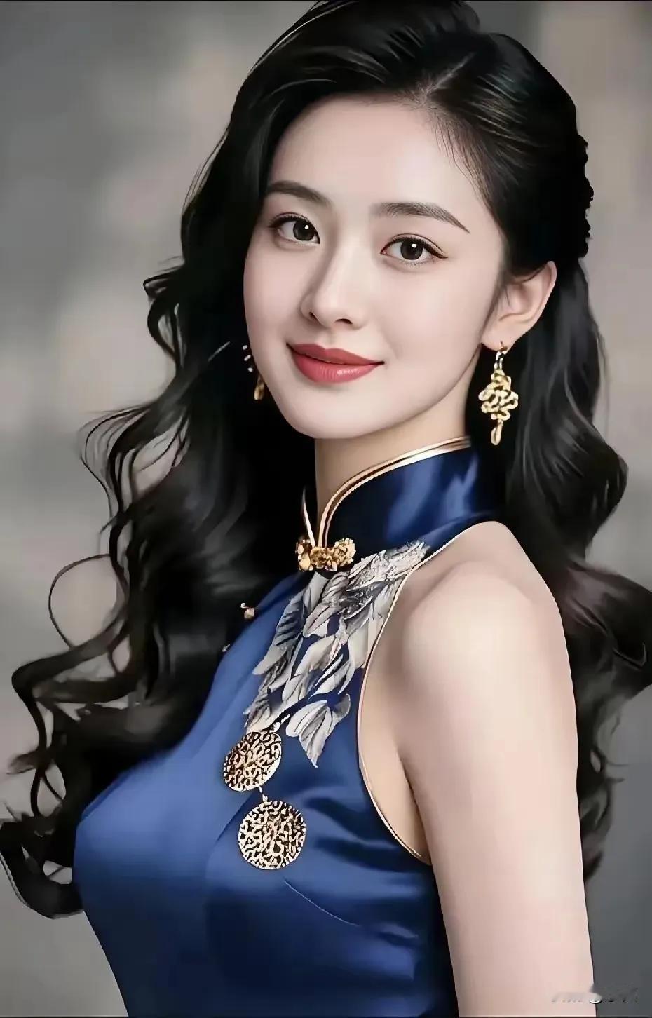 姑娘阳光面真诚，
牙齿雪白红红唇。
眉毛弯弯眼透明，
青丝如瀑亦柔情。