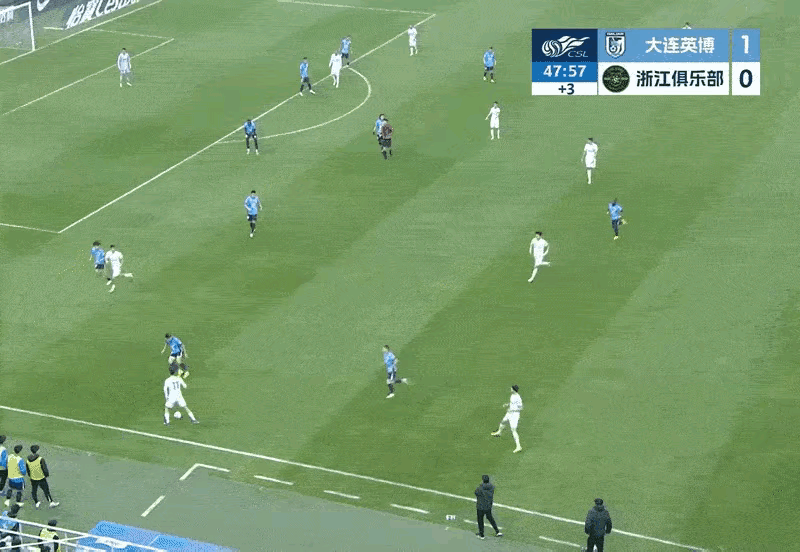 方昊这个动作，简直了！有人说这是冲球去的，只是没有踢到。这个球明显是没有机会碰到