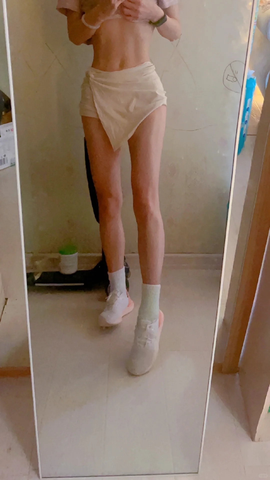 我真的好喜欢我的腿。