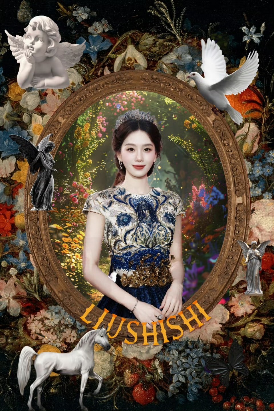 刘诗诗×RedGala×博物馆级百万高定刘诗诗身着郭培高定【极乐岛】巴黎大秀礼服