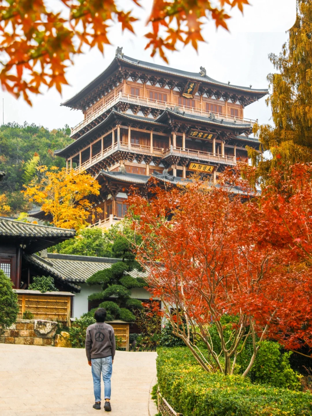 去什么京都！杭州径山寺的秋美上一百倍🍁