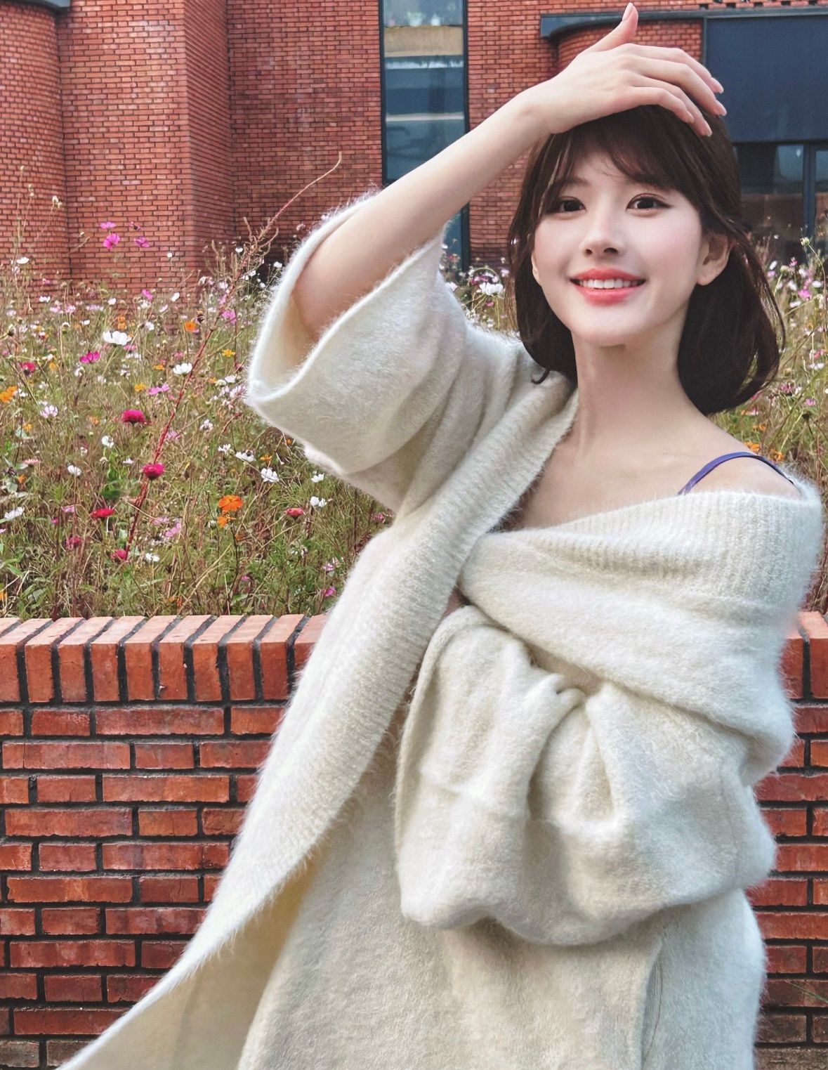“花也好看 可能也有点想念小狗🌼” 