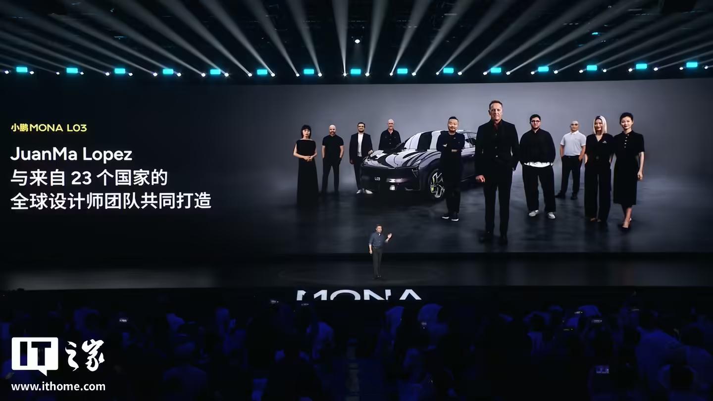 【何小鹏辟谣前法拉利设计师辞职】在今晚的小鹏 MONA L03 中国首秀活动上，