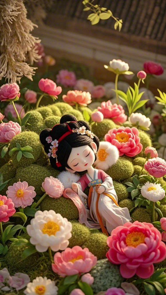 即梦AI 治愈系 红楼梦 毛毡画
q版人物
