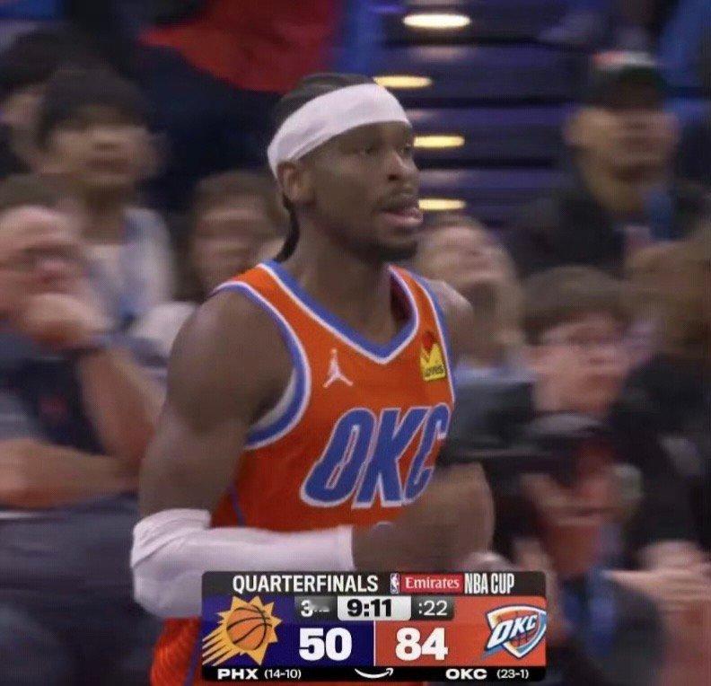 雷霆今天138-89狂虐太阳49分，三节打卡下班直接给比赛打花了！开局11-2、