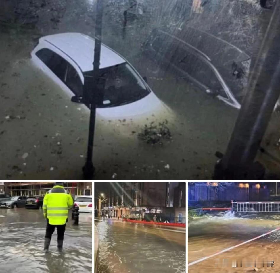 英国伦敦西部凌晨爆水管引发严重水浸 水深达1米， 逾千户停水 ，泰晤士水务致歉！