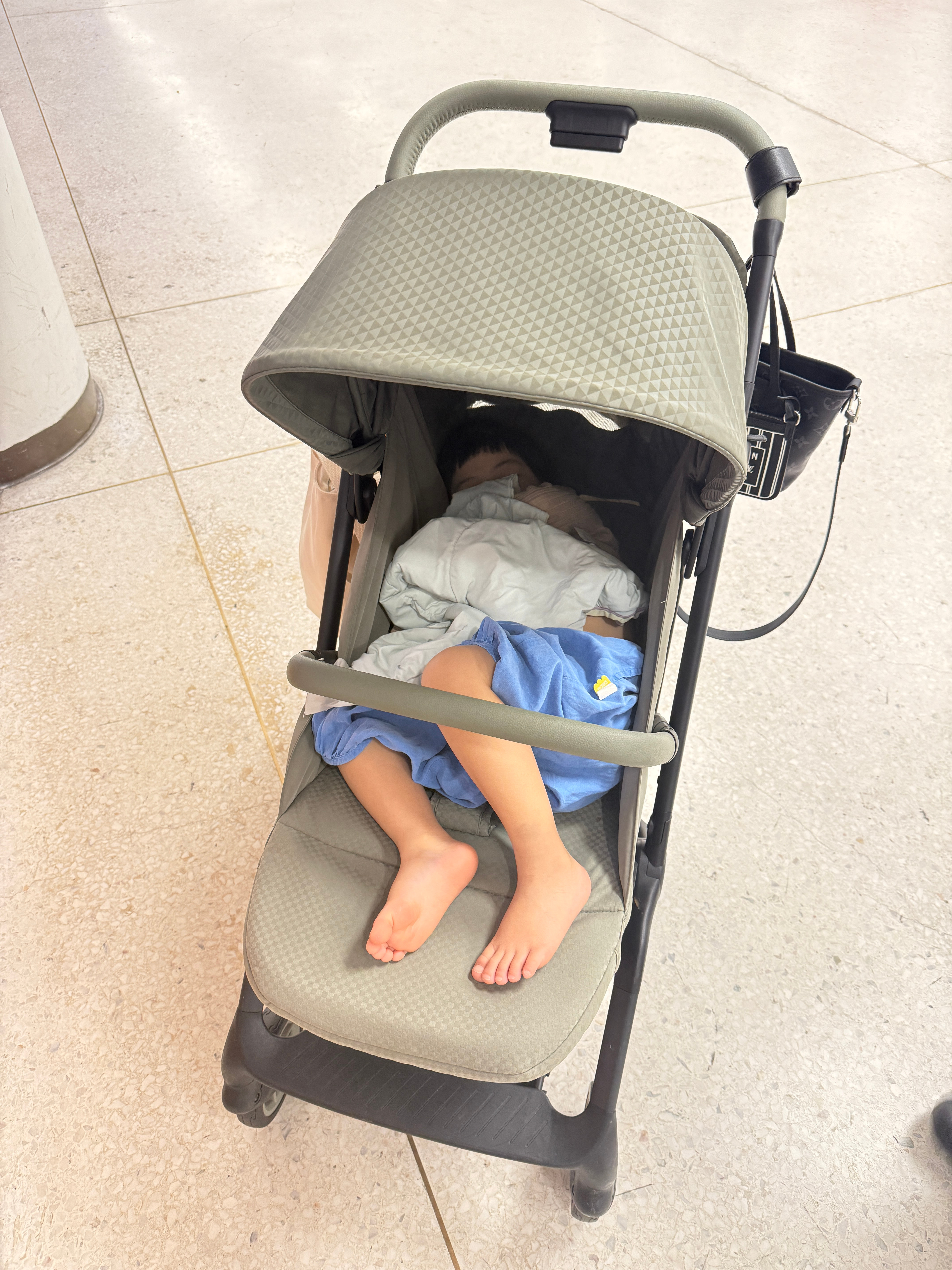 上次去深圳没带婴儿车差点把我俩累死（主要是旅蛙差点累死因为球球一直要抱球宝十岁之