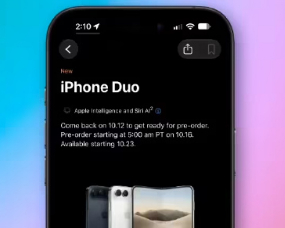 【iPhoneDuo开售倒计时：美国官网10月12日开放选配置通道】科技媒体 9