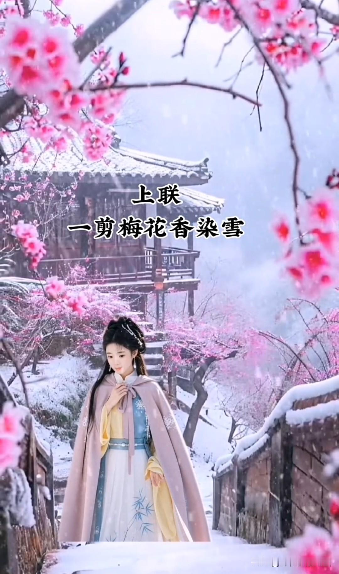 某美女出的一对联 

至今无人对出这个对对联 

上联是：一剪梅花香染雪

那么
