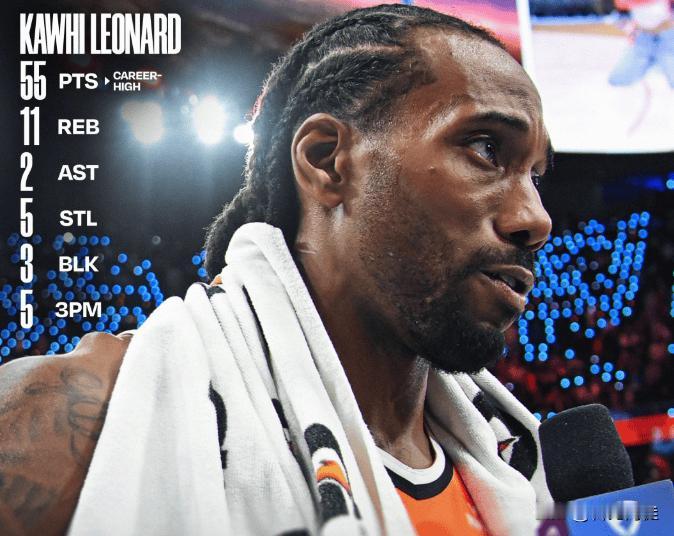 伦纳德在生涯暮年，经历多次重大伤病的情况下打出了生涯最好的一次常规赛，场均得分已