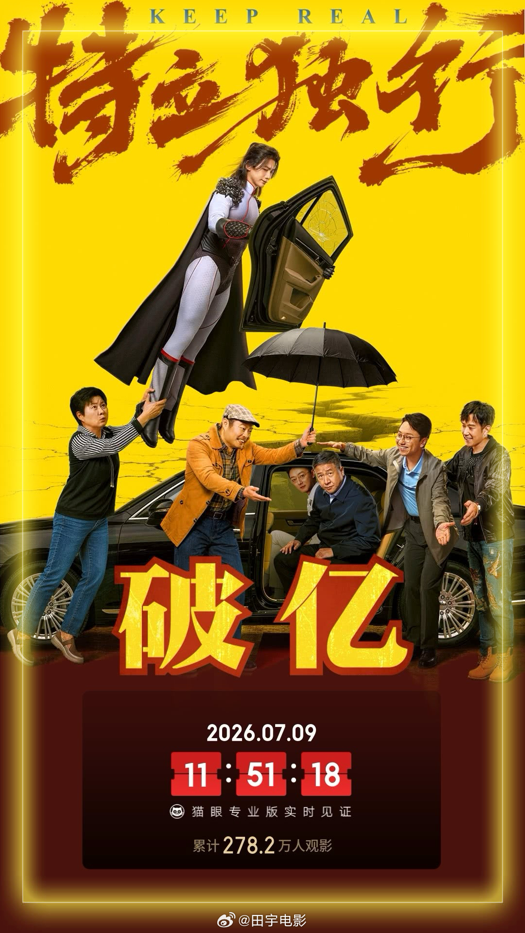 特立独行票房破亿《特立独行》上映7票房破1亿，💰🔥特立独行，真能行！白敬亭又