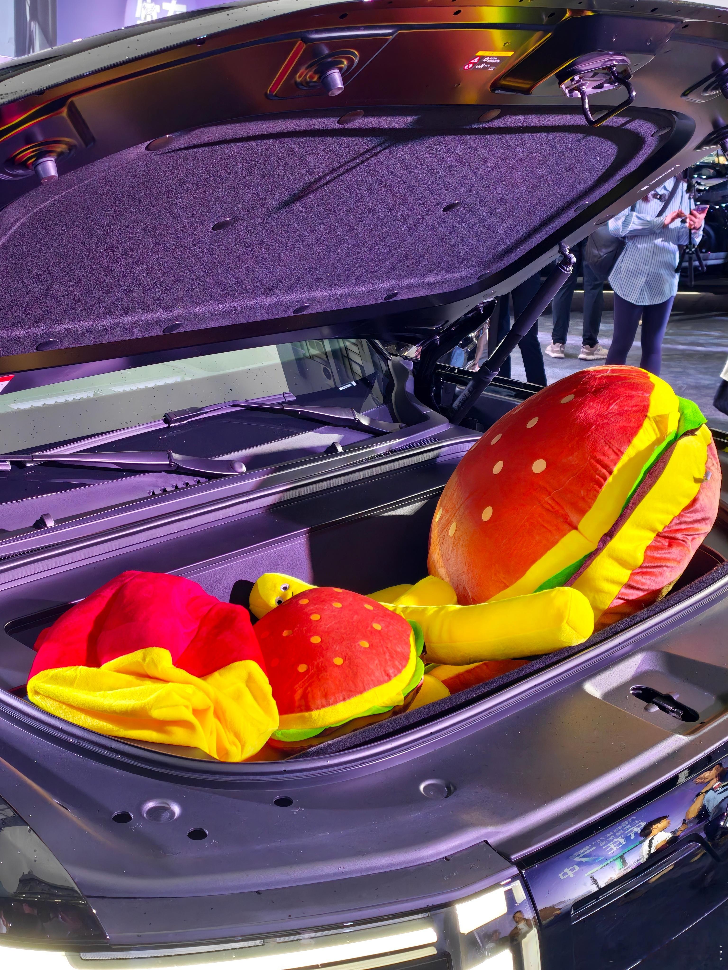 这次的钛7 EV闪充版前备箱容积201L，是目前同级最大的前备箱，关键钓鱼佬还能