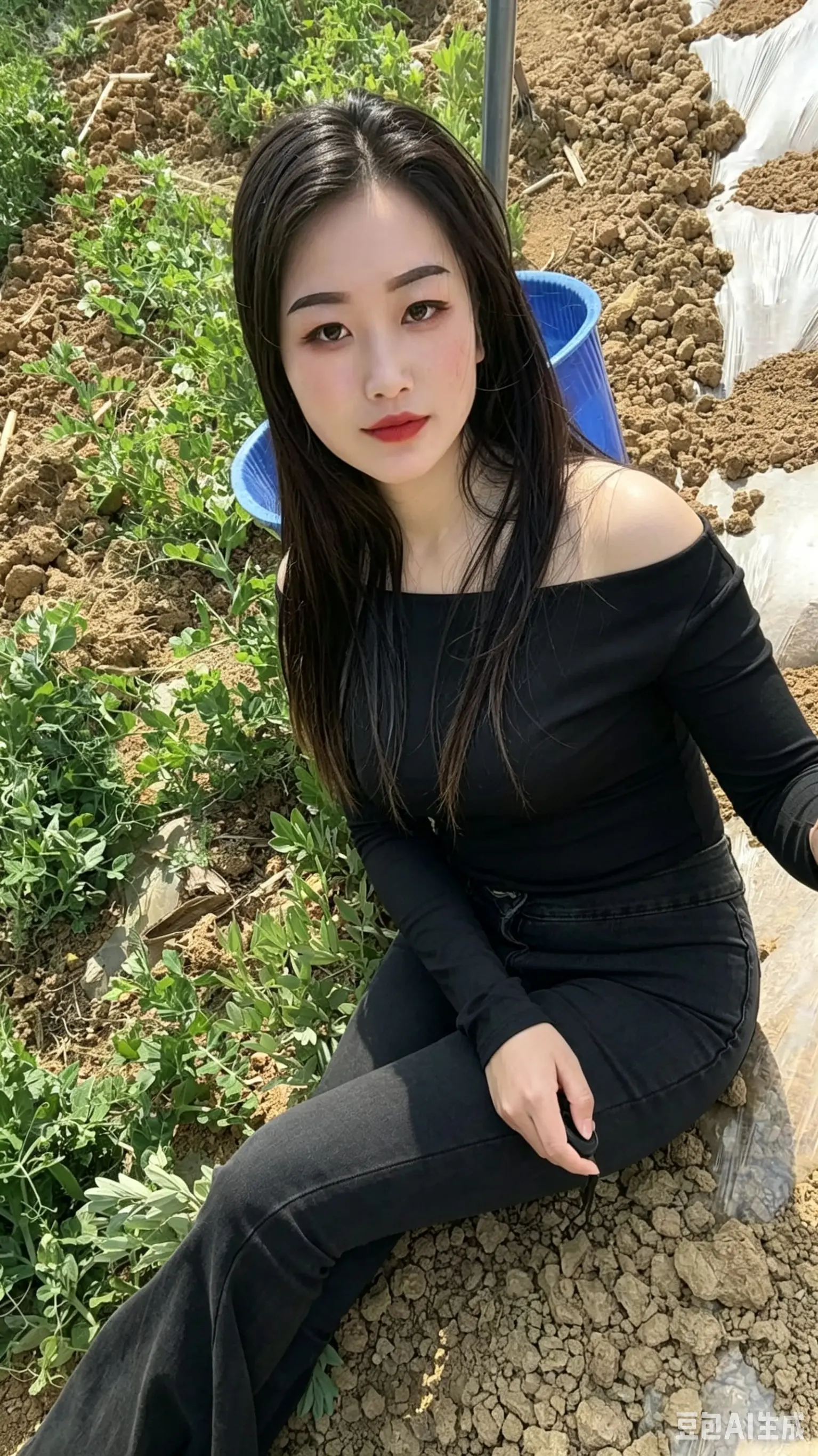 农村生活 微胖女生 户外