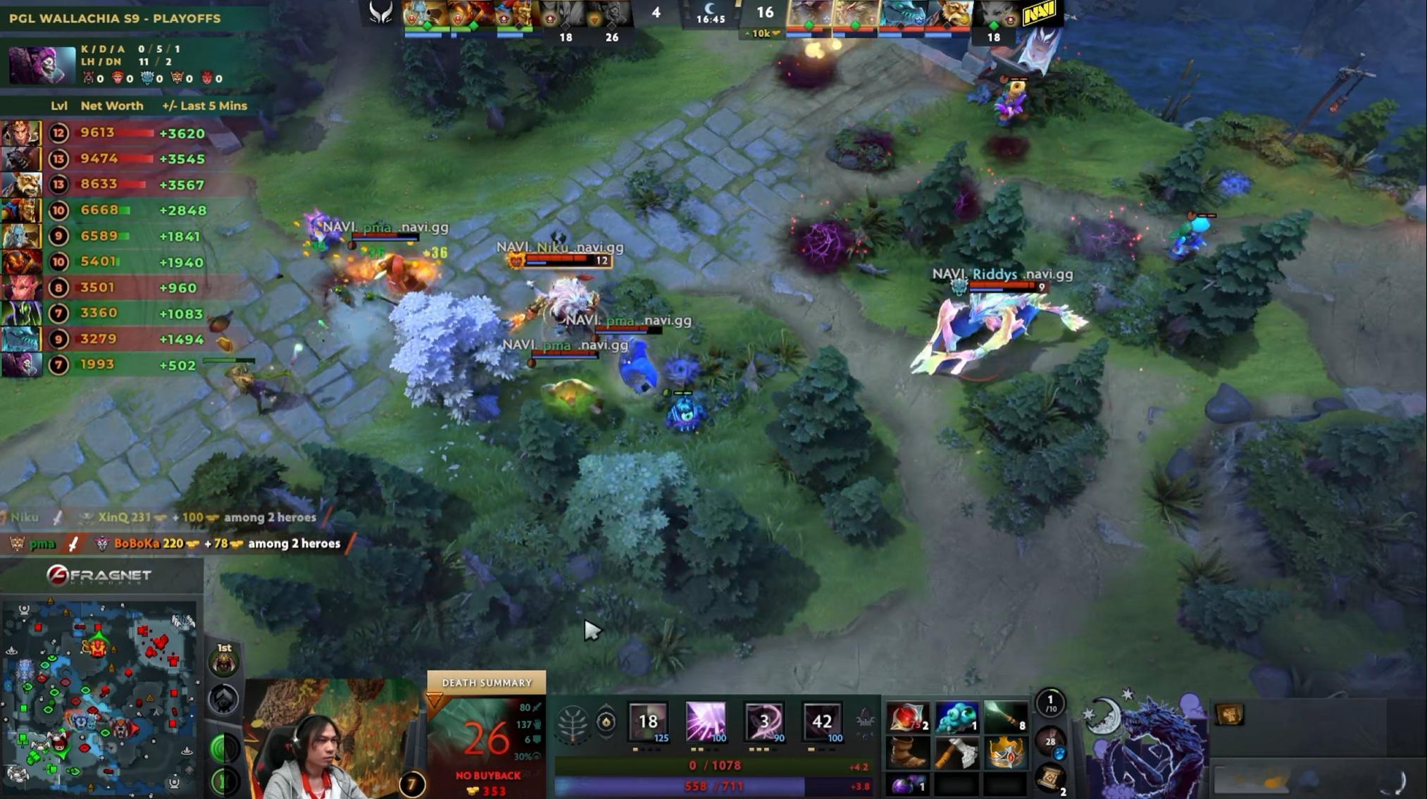 DOTA2 PGL瓦拉几亚第九季淘汰赛败者组半决赛XG对阵Na'Vi战队BO3第
