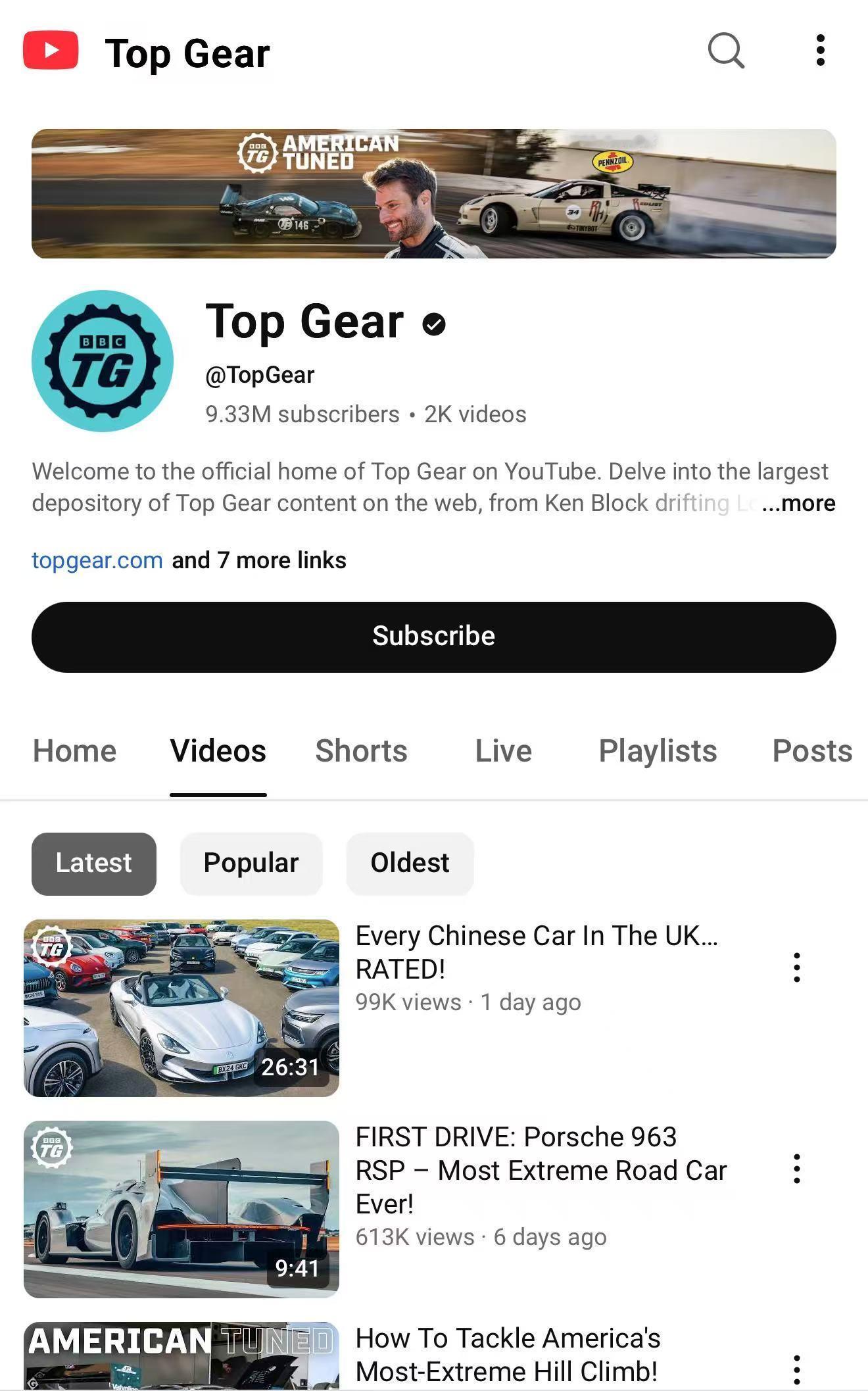 英国著名汽车媒体Top Gear（Youtube粉丝数933万）测评了在英国出售