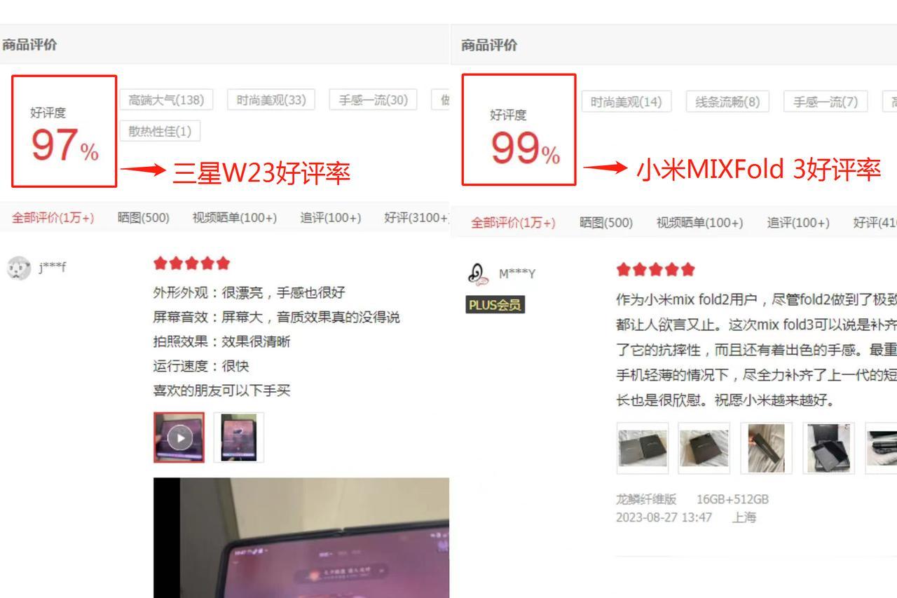 8999起售的小米MIXFold 3不仅销量高，好评率还高居首位！

对于售价较