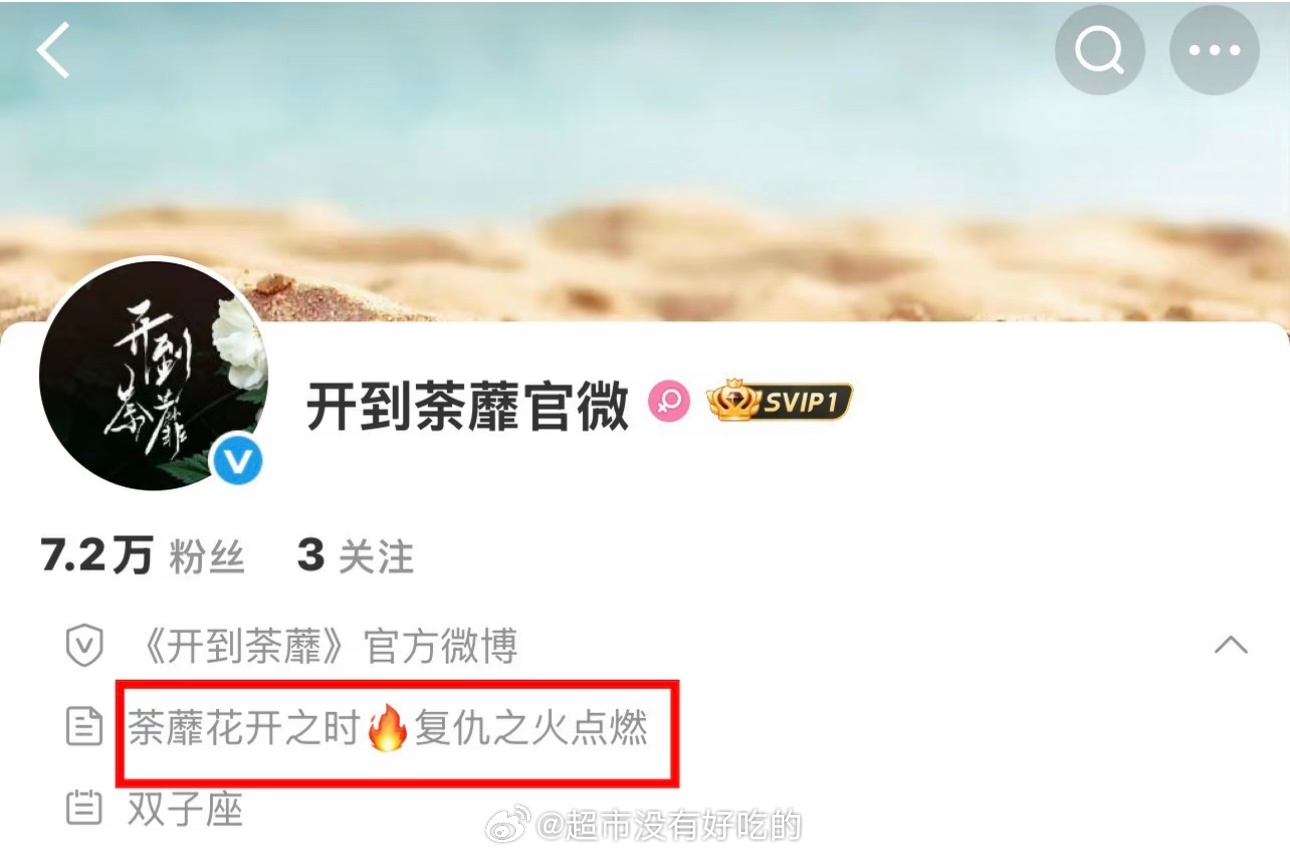 白鹿《开到荼蘼》官微新简介“茶蘼花开之时🔥复仇之火点燃”花就快开了，期待官宣，