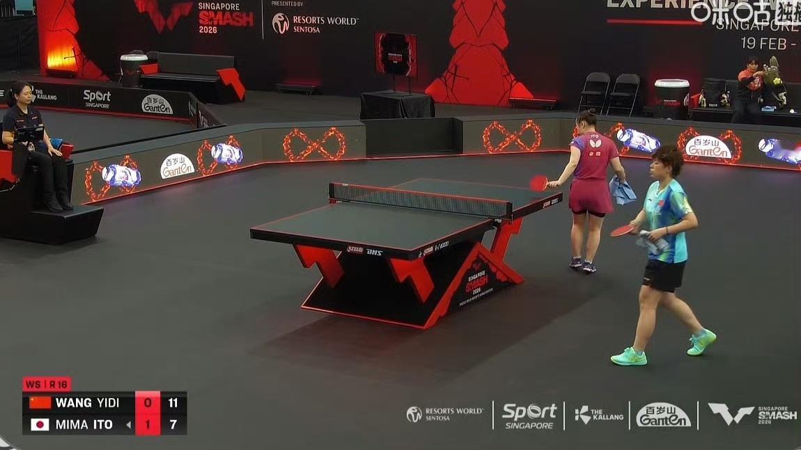 大迪吃发球吃太多了，
第一局王艺迪12-14不敌伊藤美诚🇯🇵！
本来这一局大