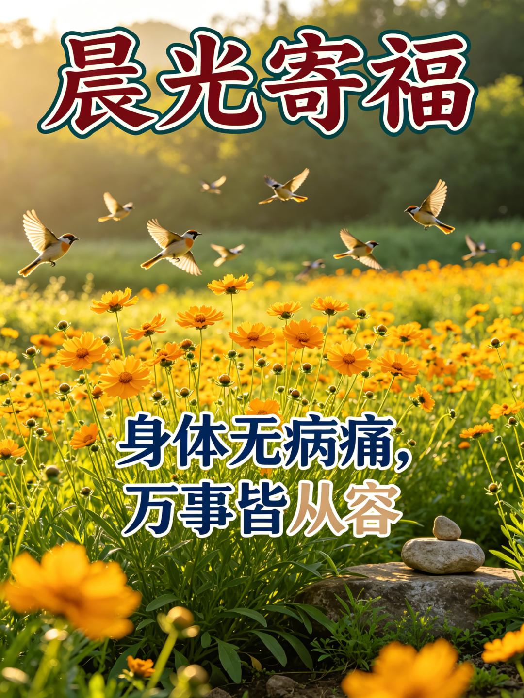 🌉迈上幸福之路，越走越宽；点燃财源之火，越烧越旺；跳入快乐之海，越探越广；培植