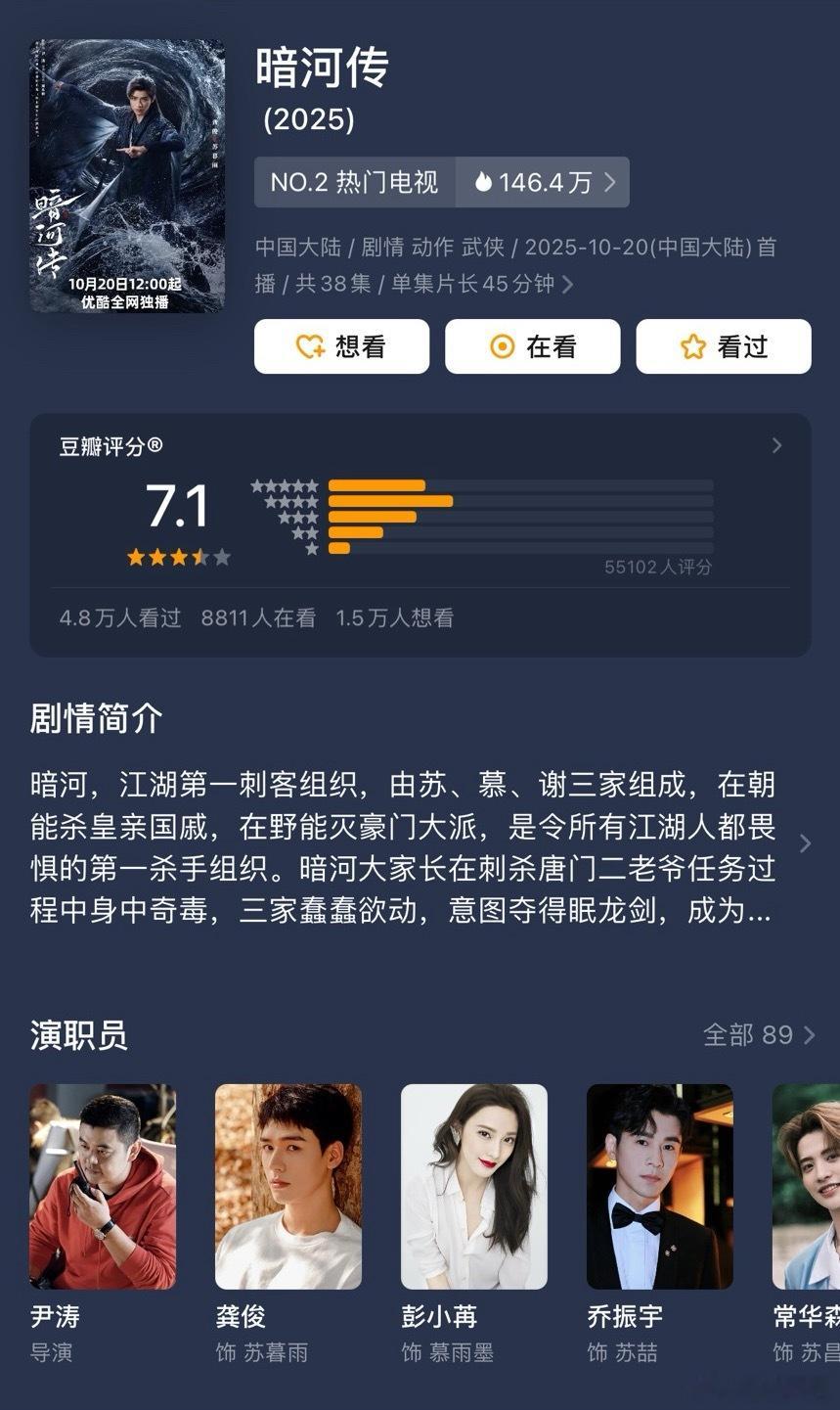 水龙吟暗河传豆瓣开分暗河传的豆瓣开分跟打分人数都秒了。。。🤔 ​​​