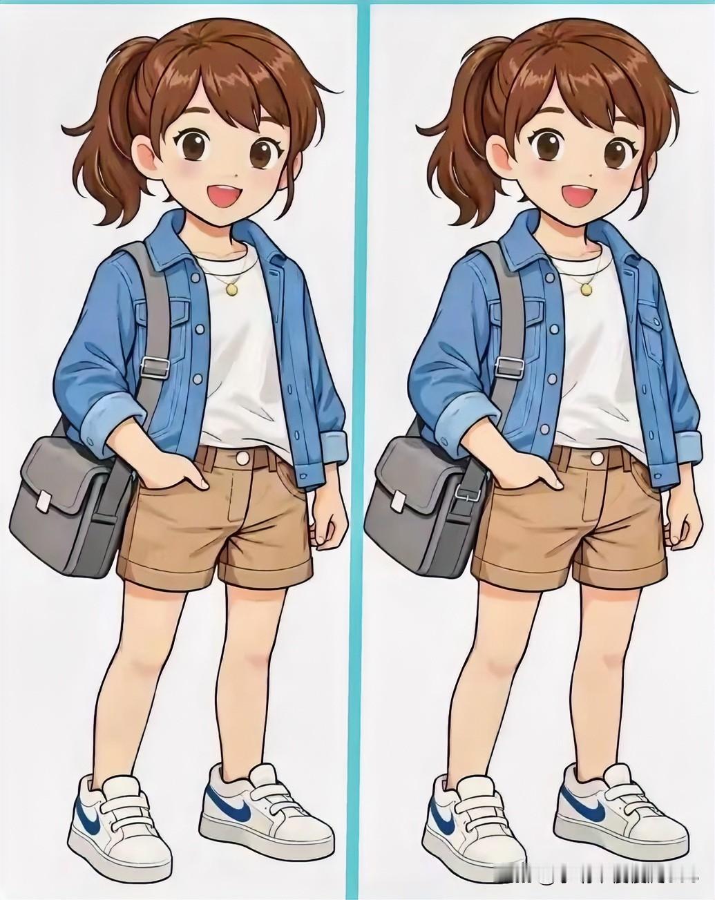 轻衫薄履，笑语盈盈
考眼力 找岀3处不同[灵光一闪]