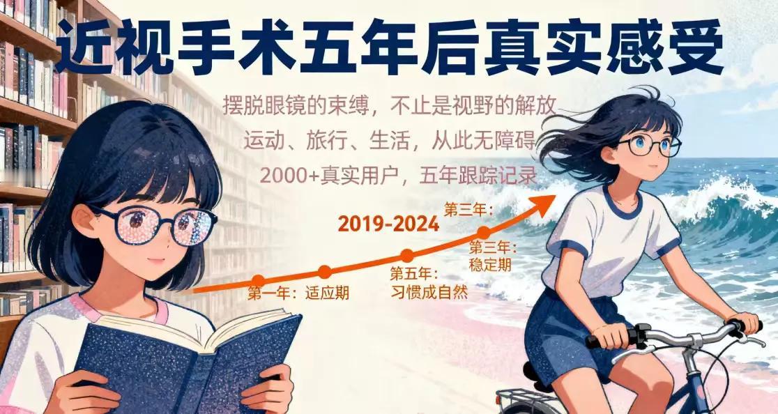 近视手术五年后，我的世界依旧清晰如昨


五年前，我忐忑地躺上手术台，仅用十分钟