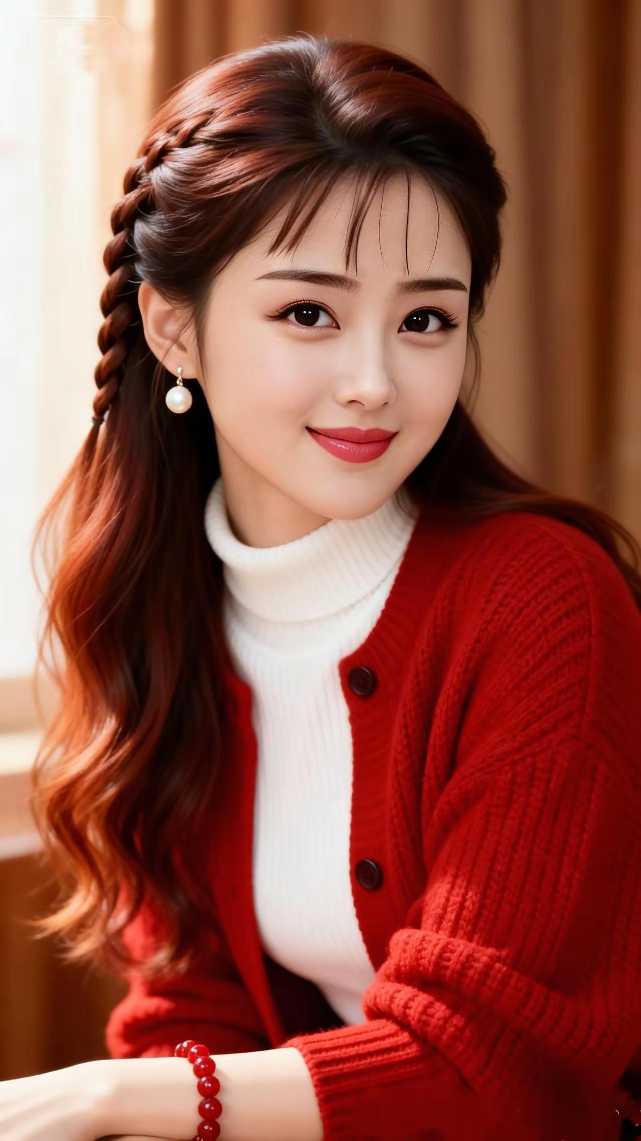 甜美少女心💕 红白相间毛衣搭配，温暖冬日穿搭！