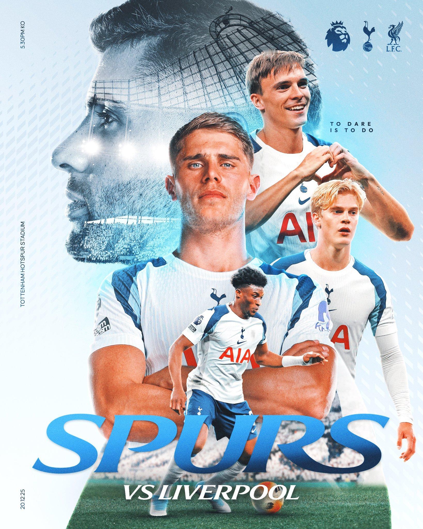 IT’S MATCHDAY ✊🆚 利物浦🏟️ 热刺球场🏆 英超⏰ 5.30