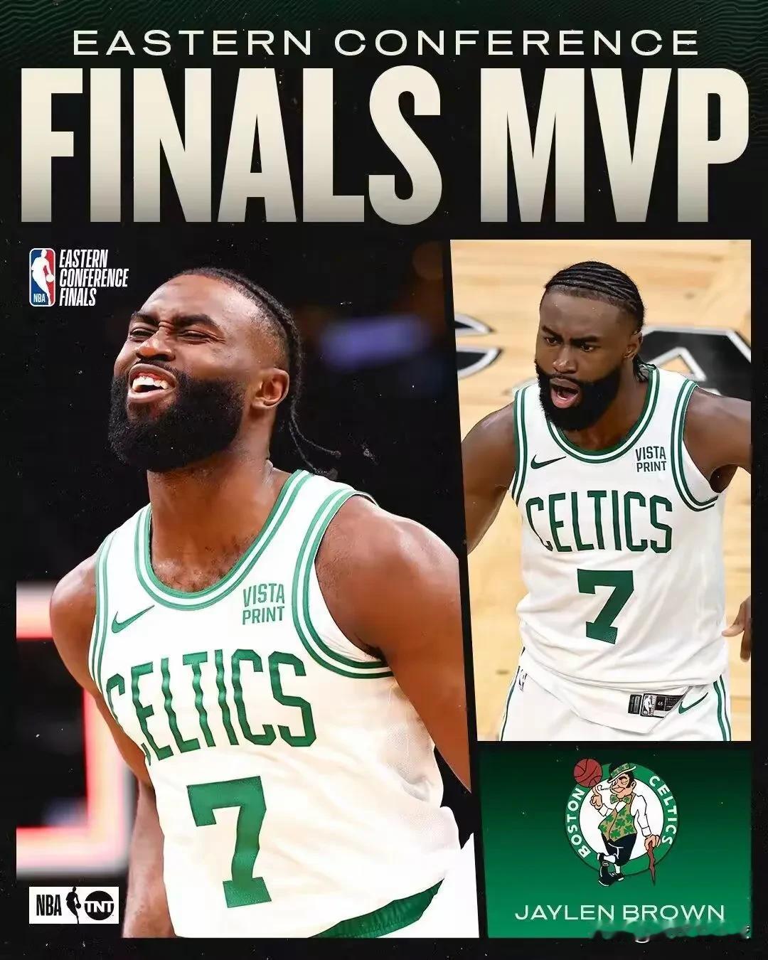 勇士球迷多年前在主场喊的，布朗MVP，今天他终于来了，恭喜布朗获得东部决赛MVP