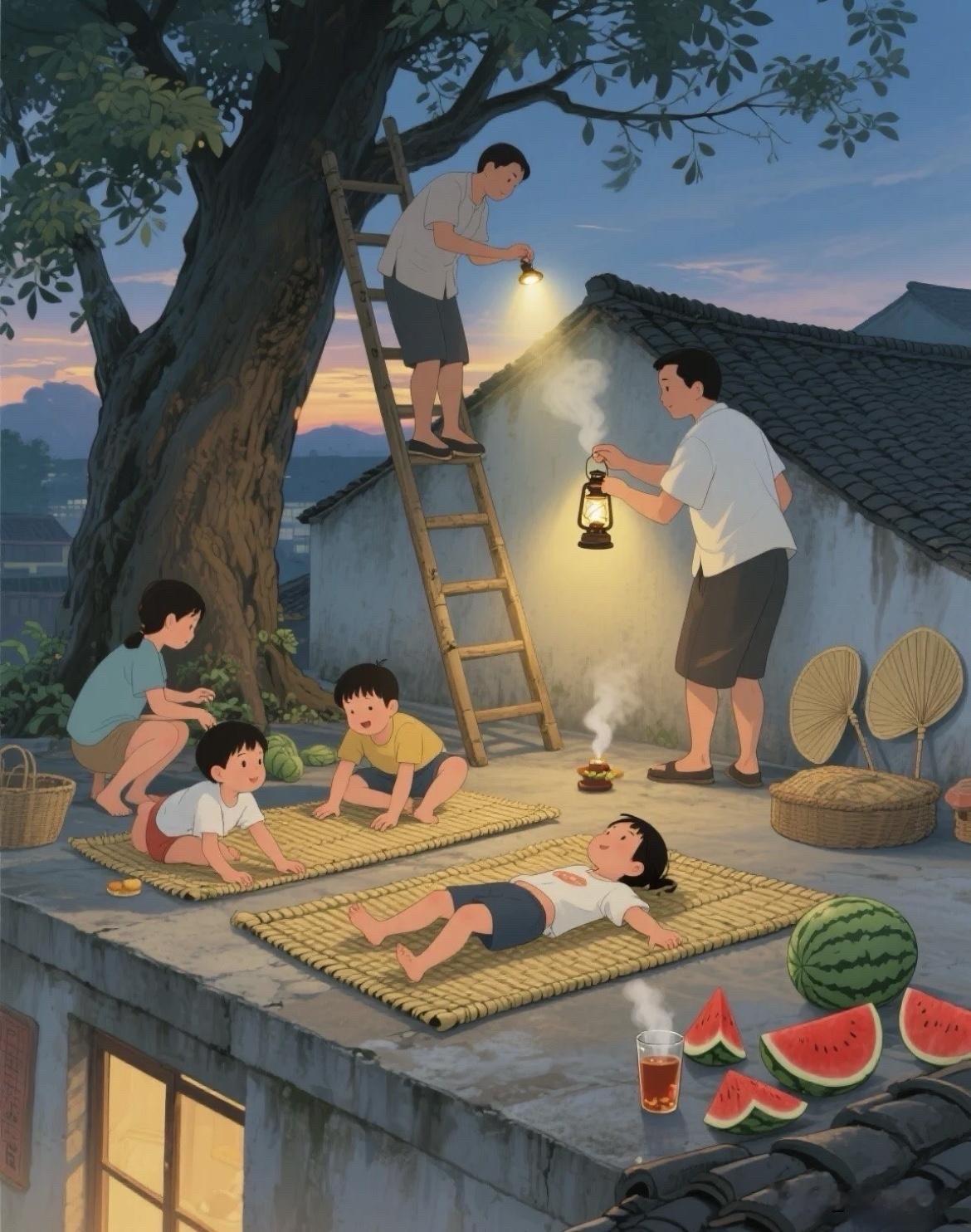 我记得小时候，我们3点多放学，父母五点钟下班，家里六点多准时开饭。

七点钟看中