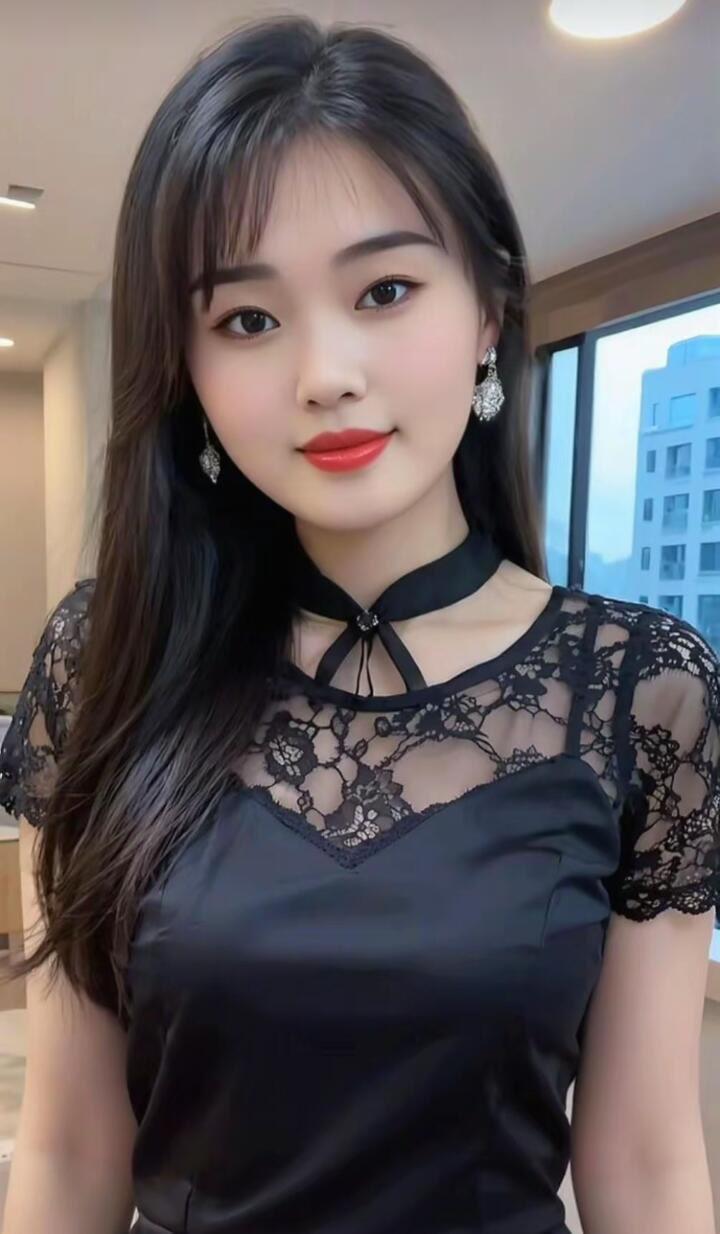 优雅黑裙，蕾丝与蝴蝶结的完美结合，尽显女性魅力！💃👗💄