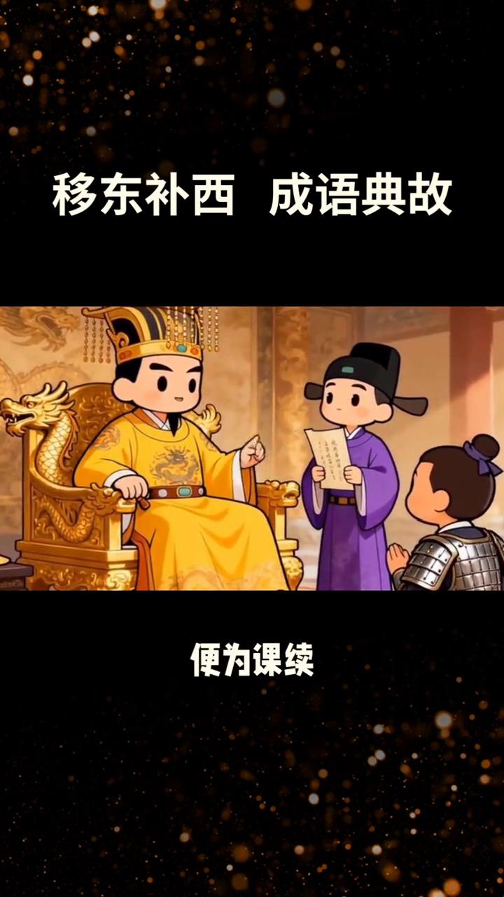 移东补西成语典故。
移东补西指挪用一方的钱物，填补另一方亏空，比喻只顾临时应付、