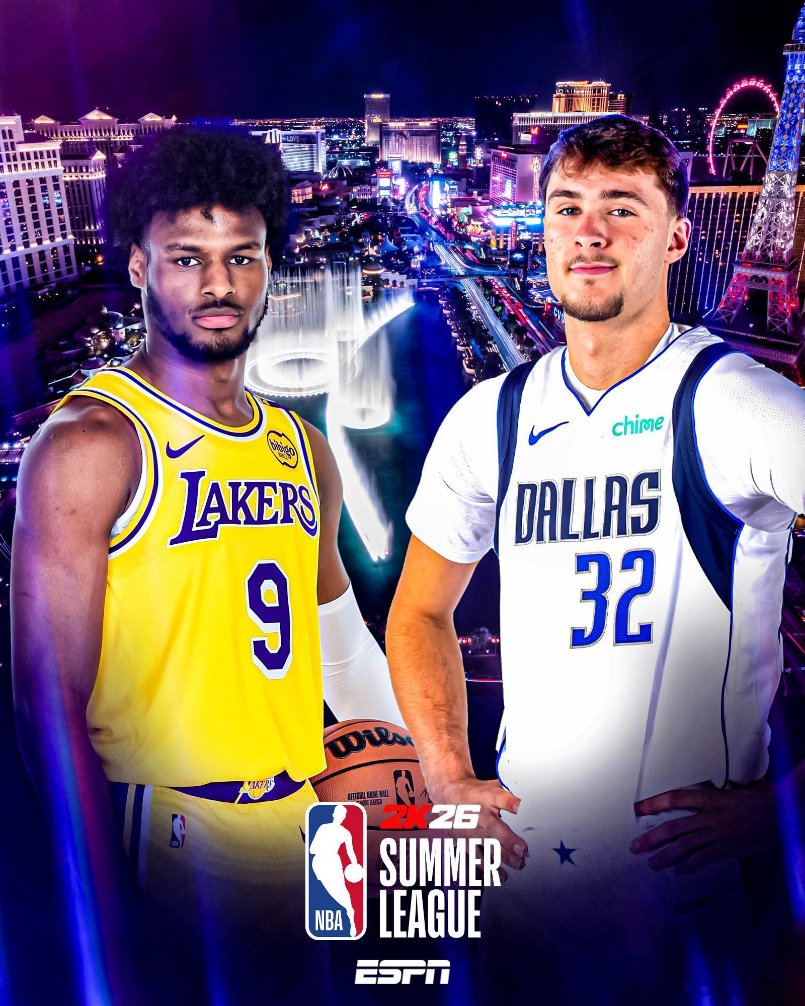 弗拉格首秀！明天上午8:00赌城夏联湖人vs独行侠，ESPN全美直播🚨开拓者首