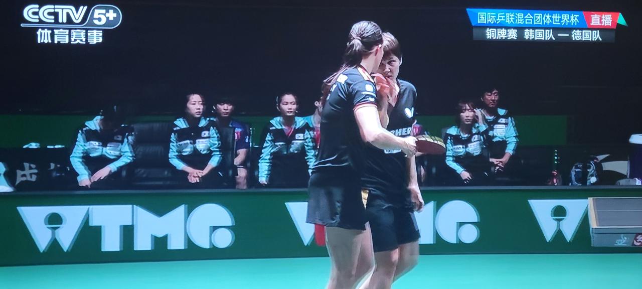 德国队8:7战胜韩国队，获得铜牌！
德国队和韩国队打满了15局，德国队以8:7险