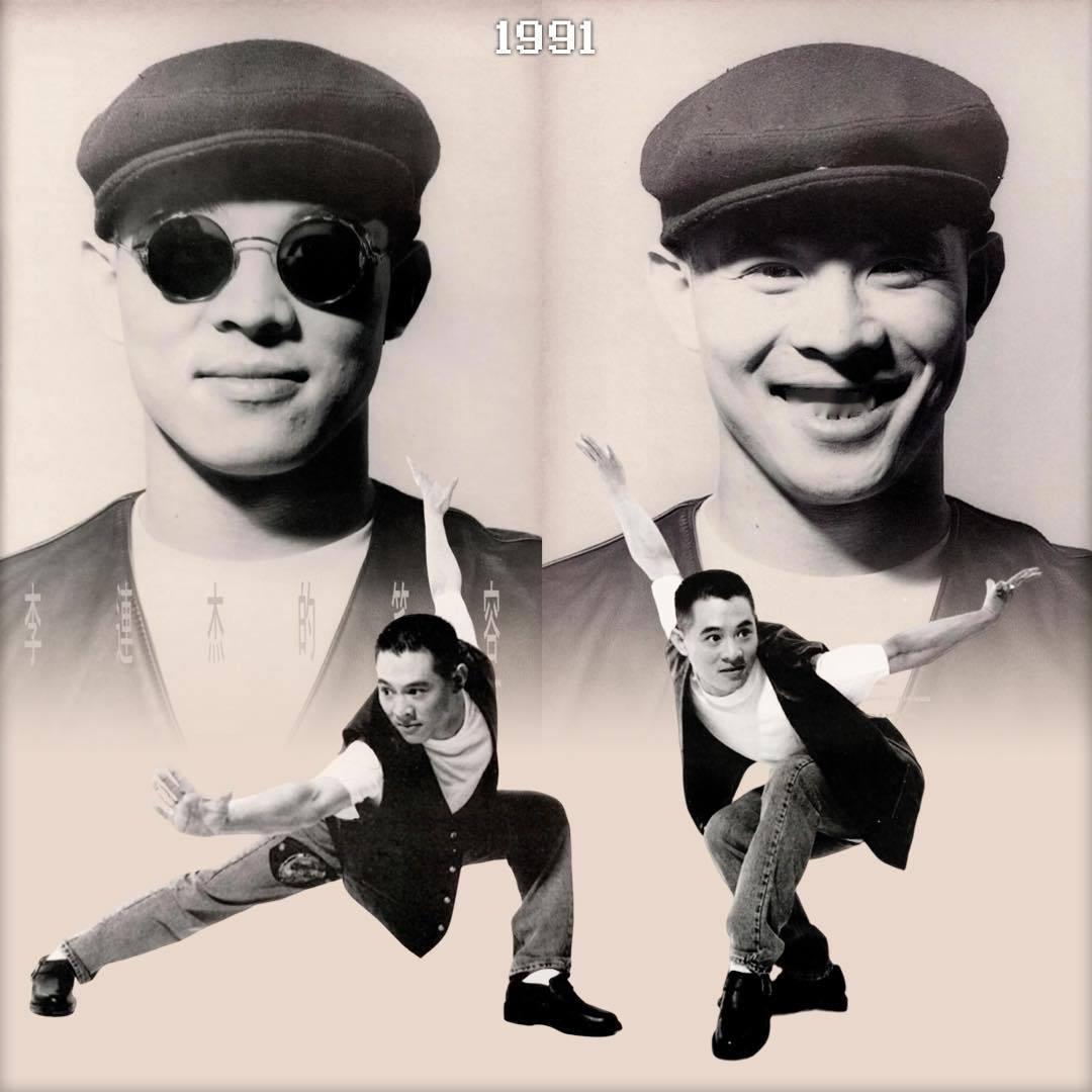 李连杰的笑容，好像第一次见。 