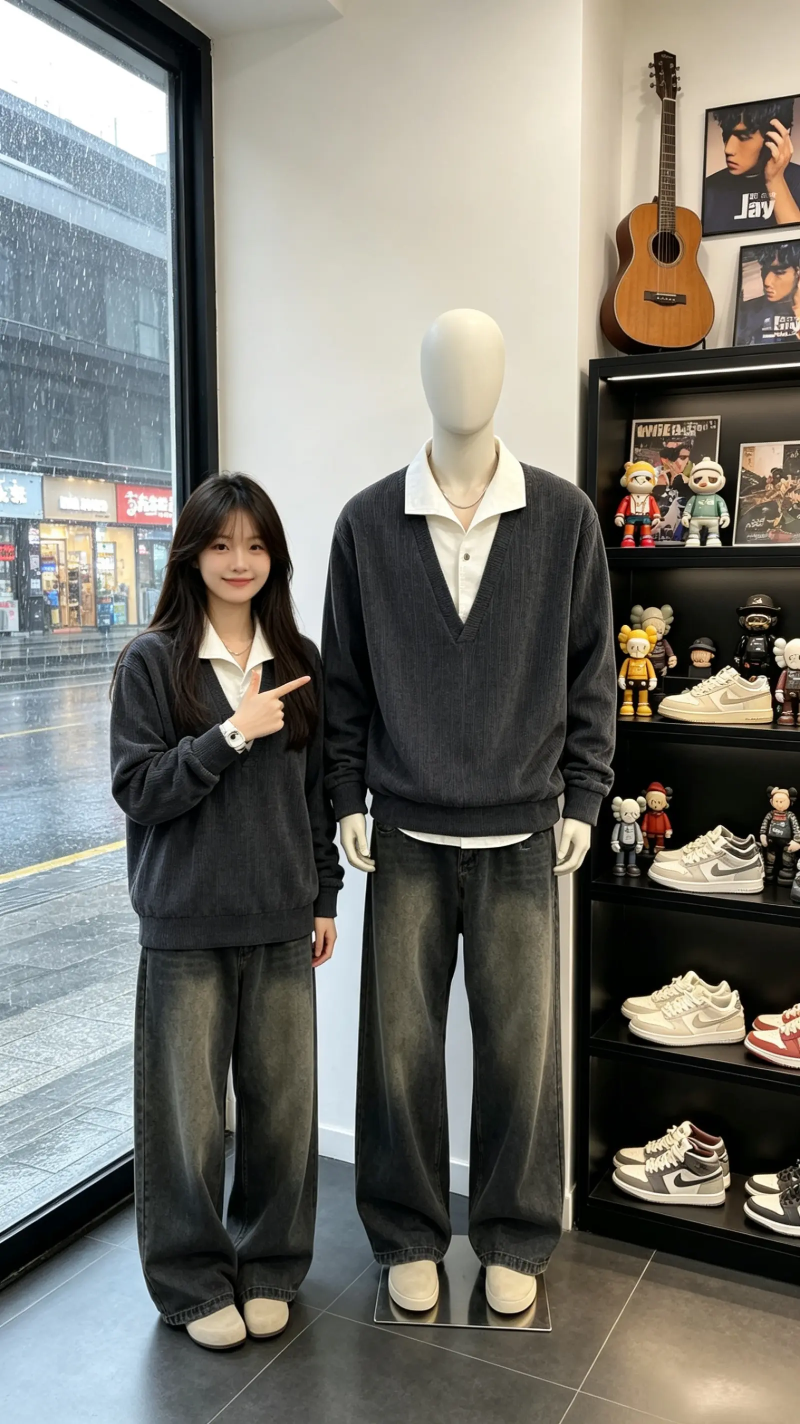 拼接设计POLO衫