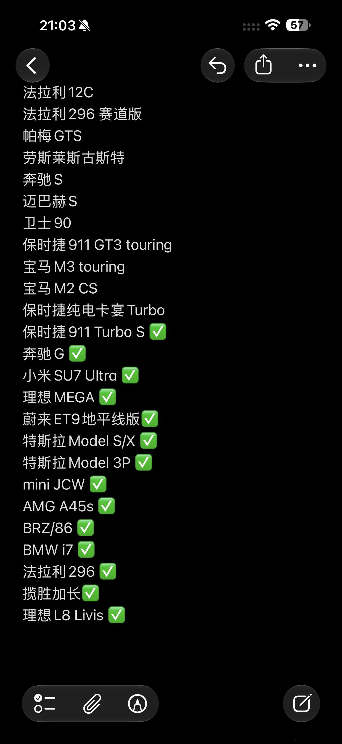 买车的欲望已经到了极致Dream Car的实现list，还需努力啊 
