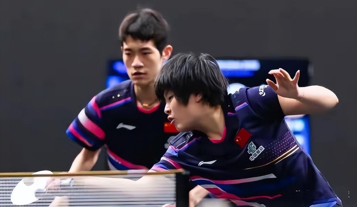 【国乒组合陈俊菘/覃予萱以3-2爆冷击败中国台北组合林昀儒/郑怡静】林昀儒是多哈