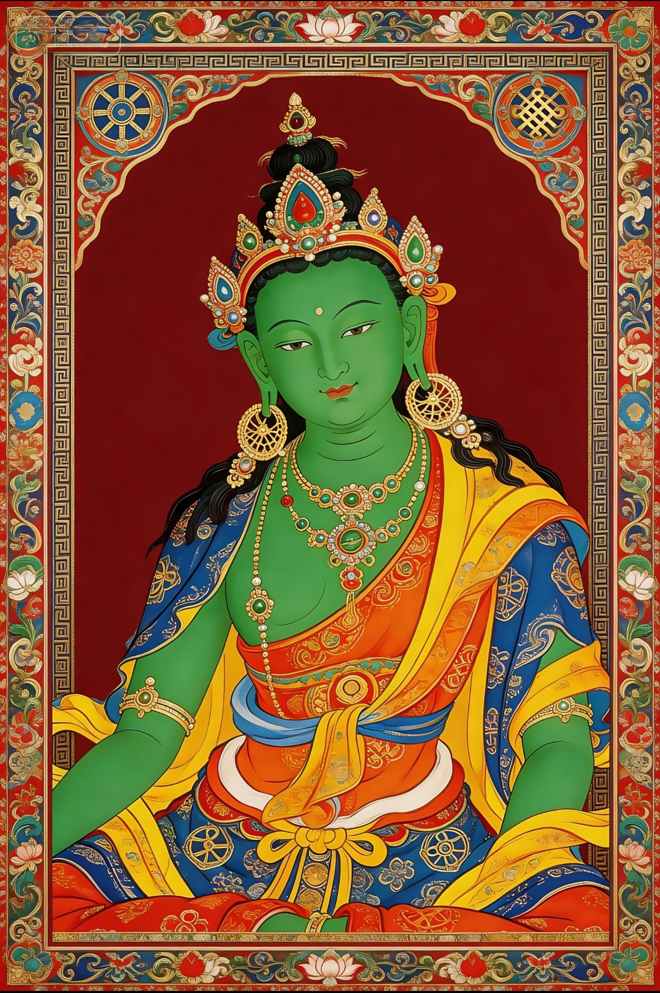 三八女神节快乐，祝愿天下所有的女士，幸福快乐，健康美丽，事事顺利，愿菩提慈悲之心