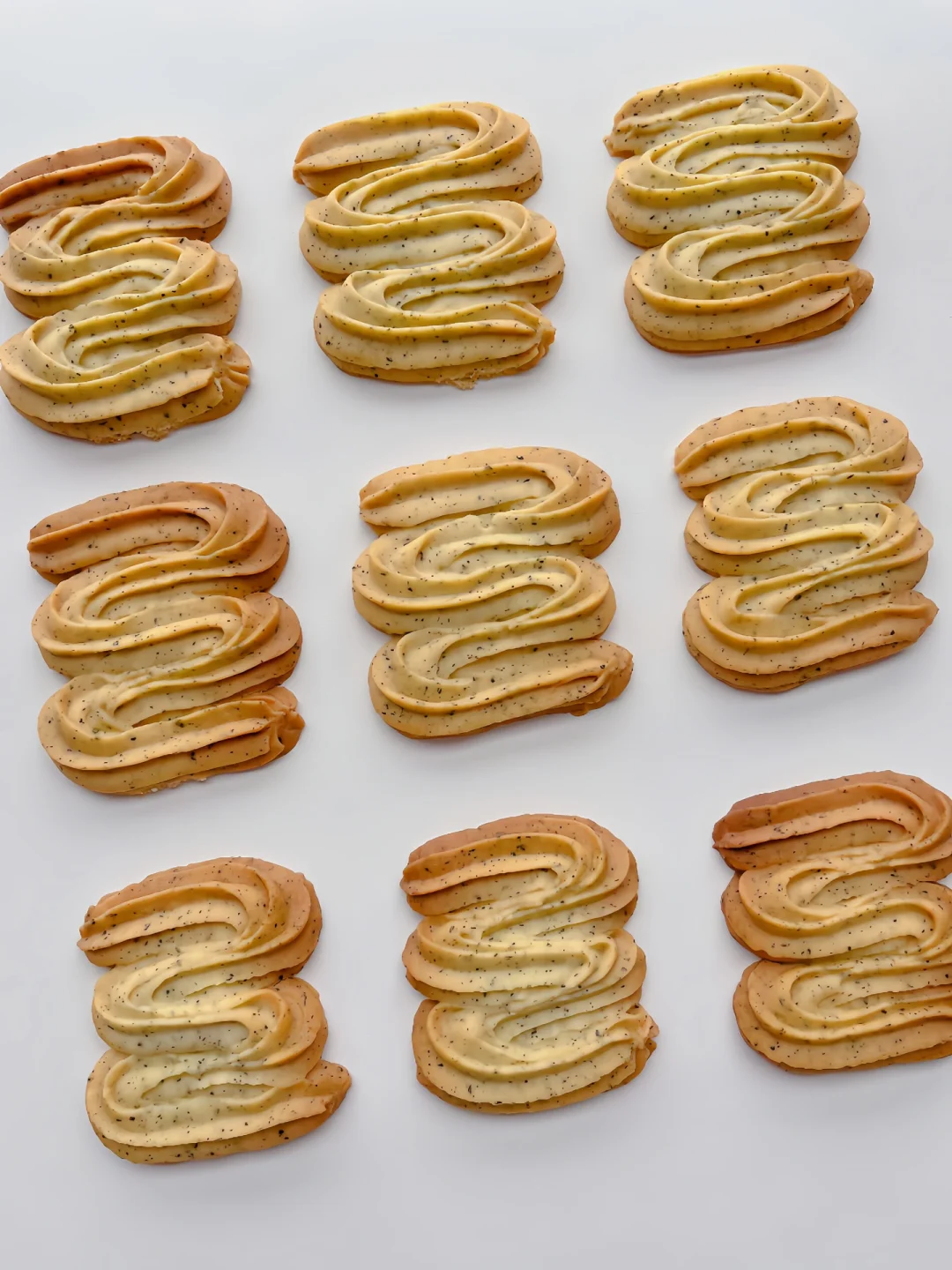 伯爵红茶维也纳曲奇｜纹路清晰、酥到掉渣‼️