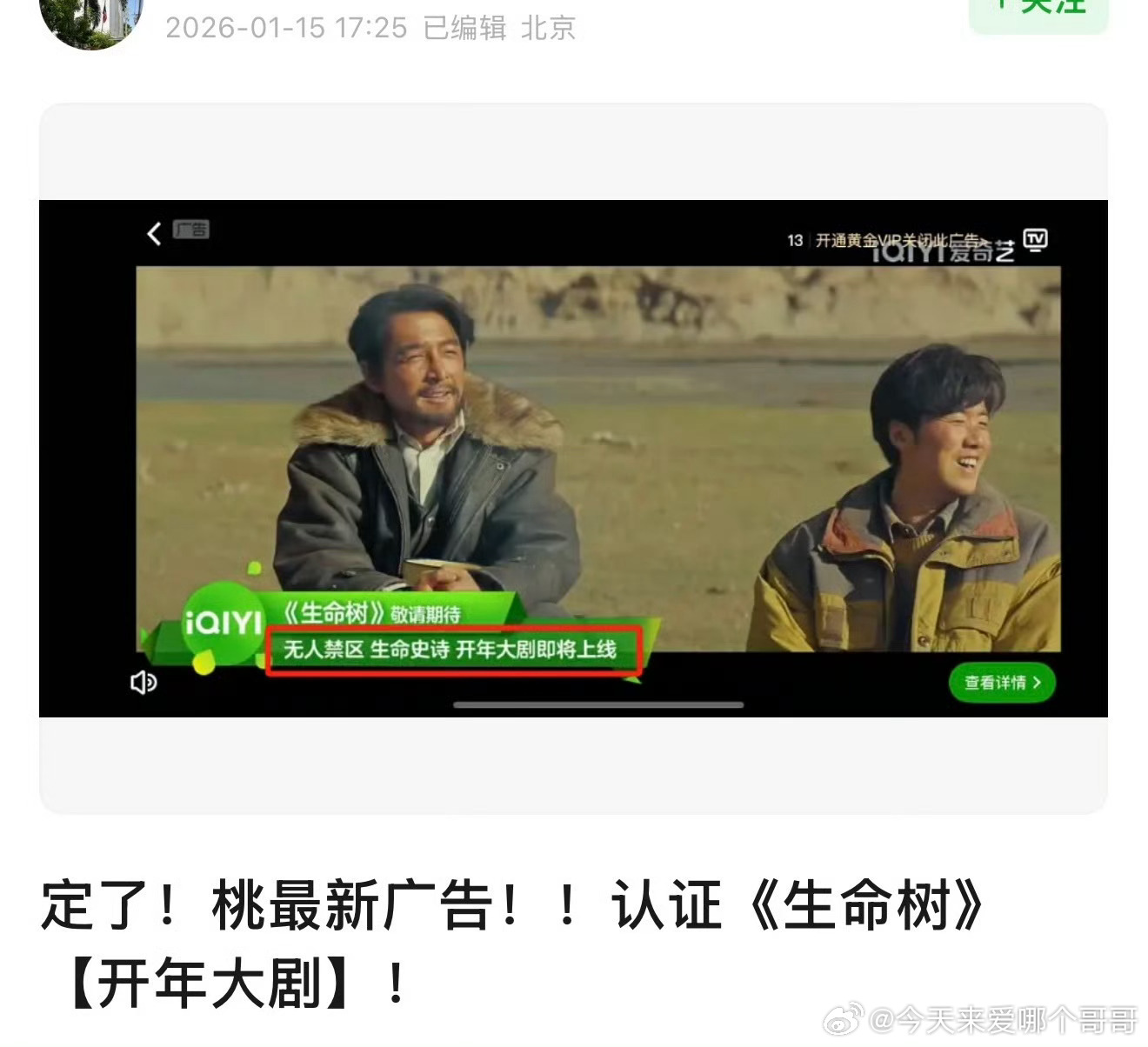 杨紫生命树开年大剧要来了！期待神枪手白菊