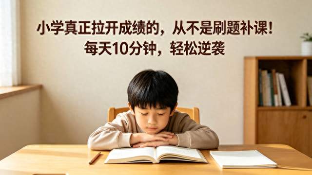 小学真正拉开成绩的，从不是刷题补课！每天10分钟，轻松逆袭