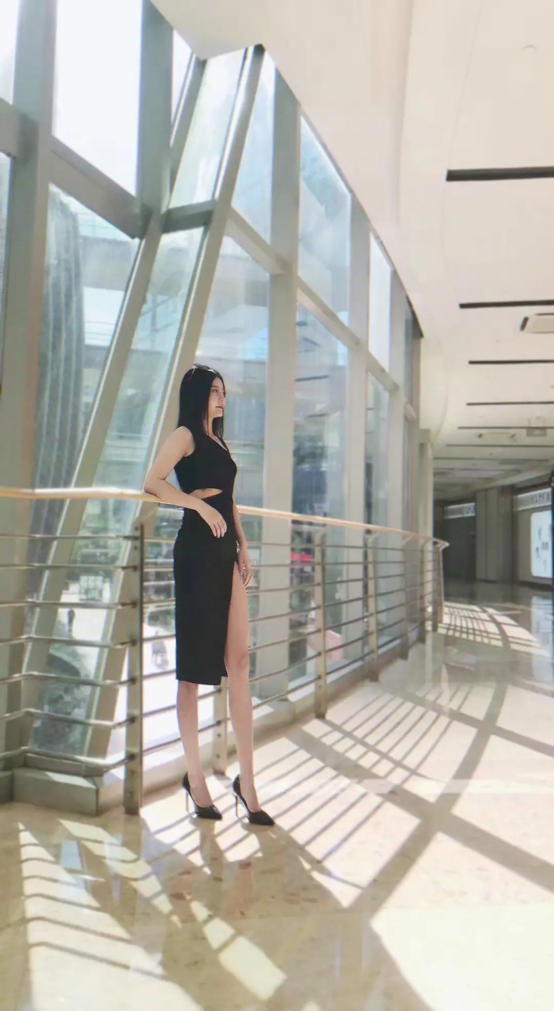 大长腿 完美身材 黑长直女孩 情感 高跟鞋
