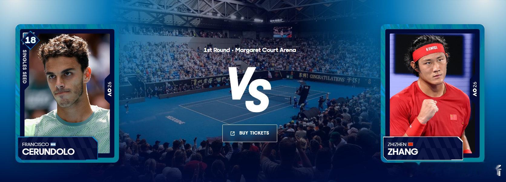 张之臻白卓璇出战澳网正赛首日2026澳网正赛1月18日正式开打，张之臻、白卓璇首