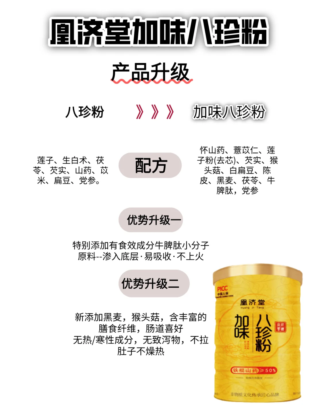 啤胃弱❓养生卷王凰济堂八珍粉新升级啦🆙