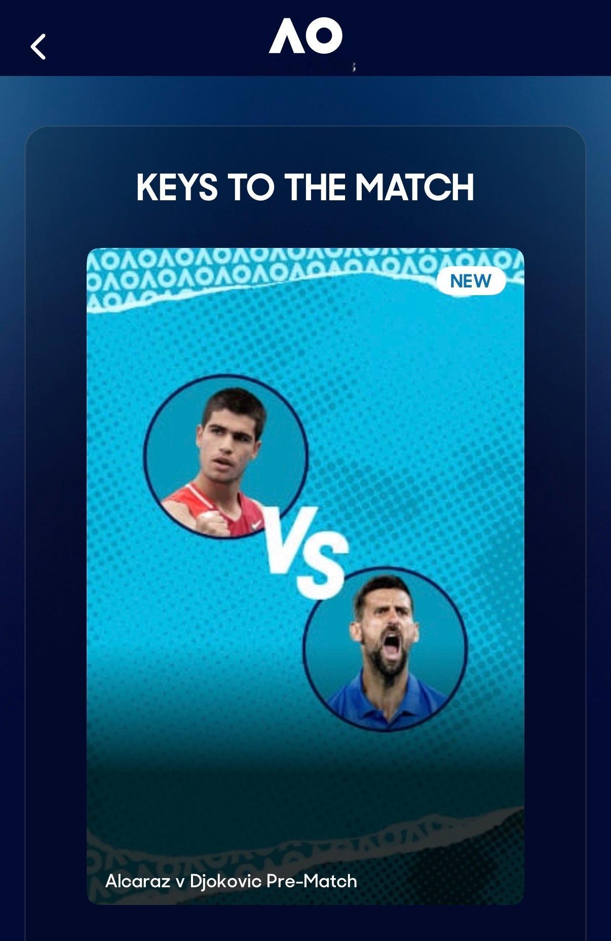 澳网官方发布德约科维奇vs阿尔卡拉斯 双方的赢球要点⬇️🇷🇸德约科维奇1、持