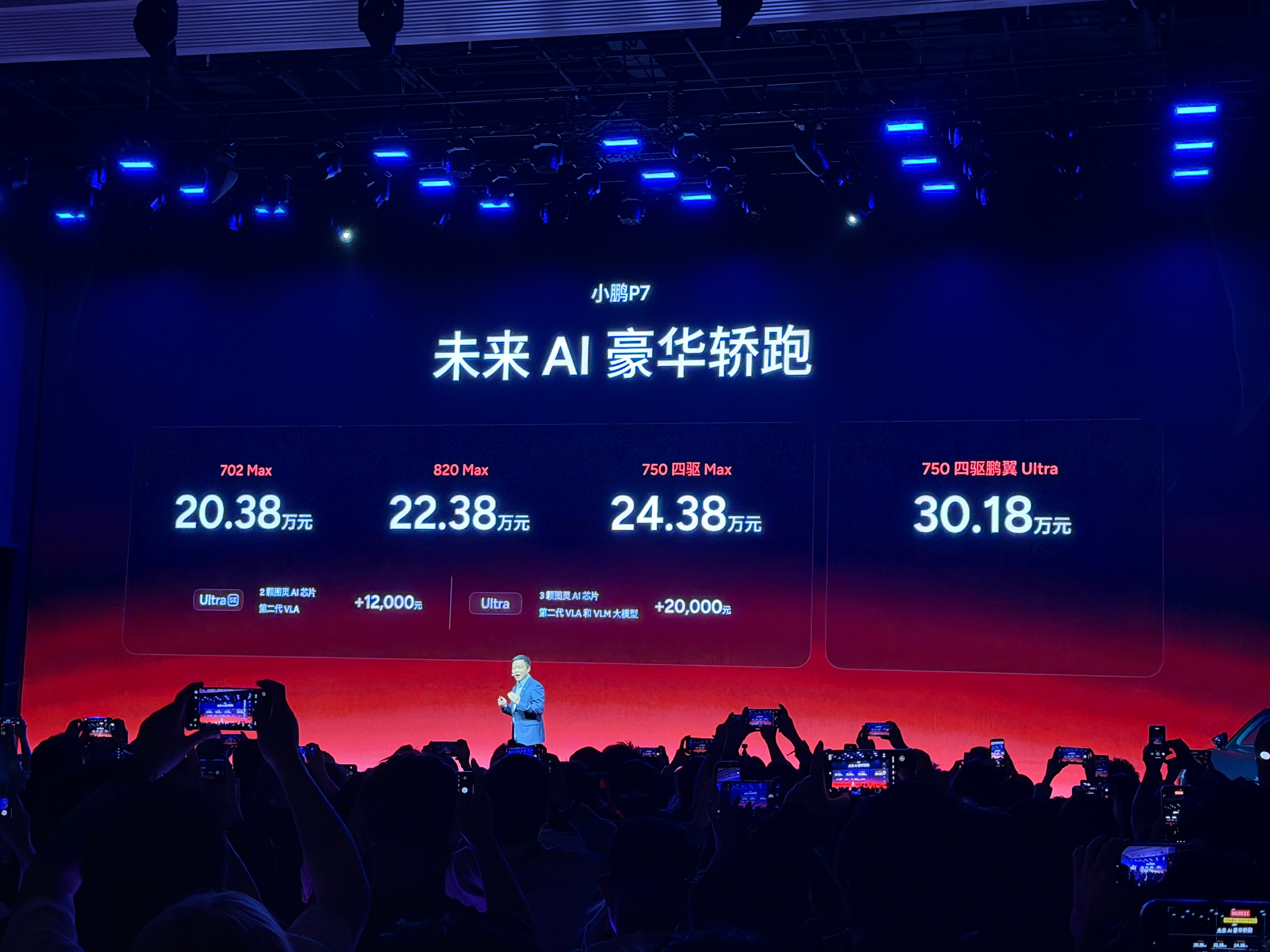 朋友们！P7价格出来了～702 Max：20.38万元820 Max：22.38