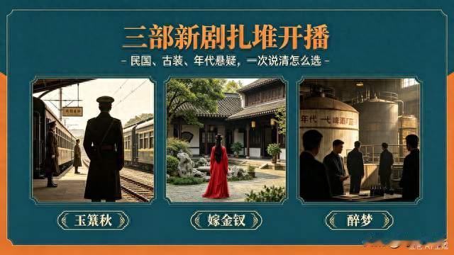 三部新剧扎堆开播！民国古装悬疑该追谁