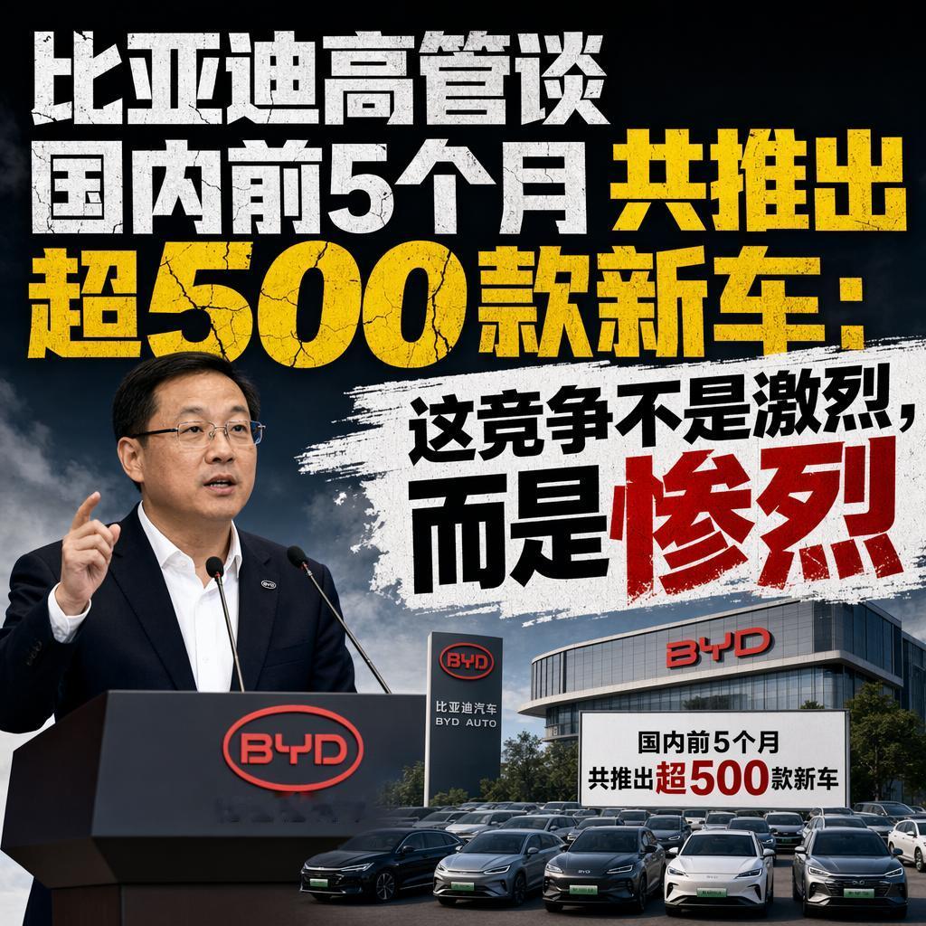 五百多款新车，换来的是市场大盘下滑百分之二十。
这不是繁荣，这是一场没有硝烟的淘