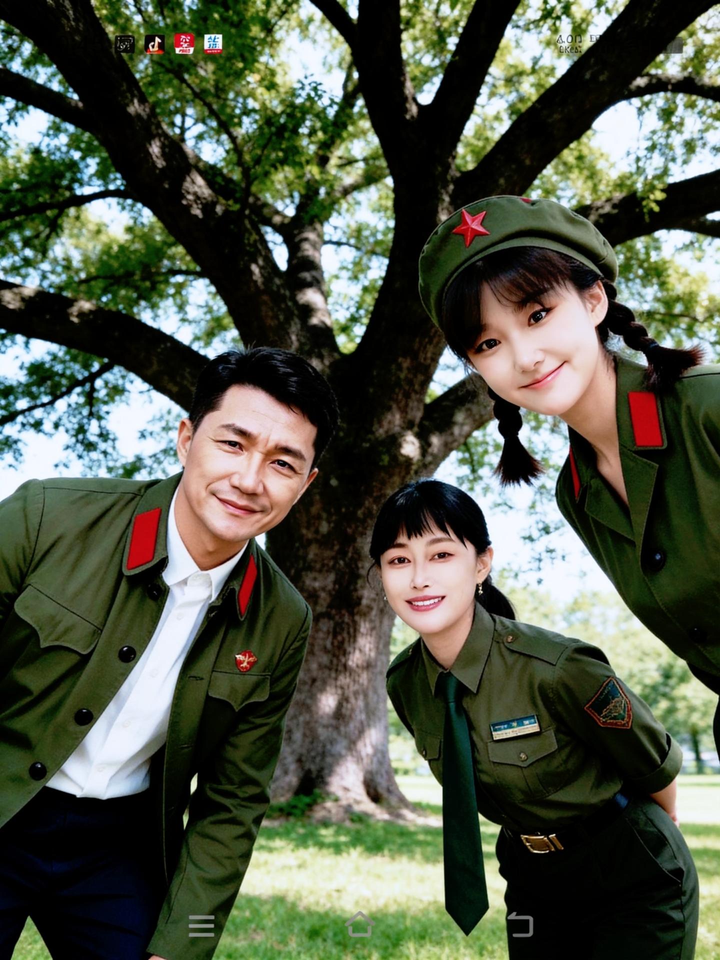 AI树下合影